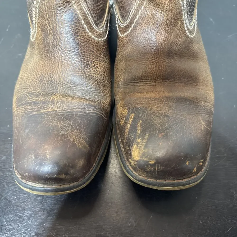 Men’s Roan Sz 10 Leather Crown Greenland Zip Up Boot Distressed‎